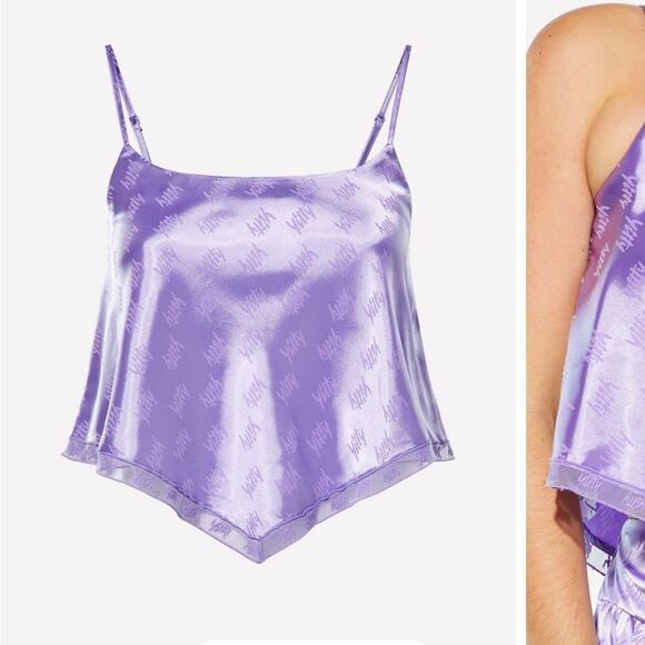 Fabletics yitty purple satin flowly camisole 1x - Picture 6 of 9